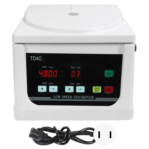 Thalyn Benchtop Centrifuge Laboratory Benchtop Centrifuge, Low Noise Small Temperature Rise 4000r/min Laboratory Centrifuge Machine Wide Application LCD Screen for Agriculture US Plug 110V