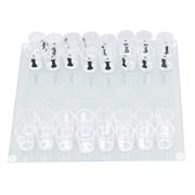 Thalyn Chess Board with Shot Glass Chess Pieces Shot Glass Chess Set, Drinking Shot Glass Chess Set Durable for Travel for Camping