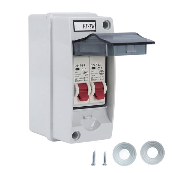 Thalyn Circuit Breaker Distribution Box SG Outdoor Power Circuit Breaker 2 Way AC 230V 400V for Residential Buildings Workshops