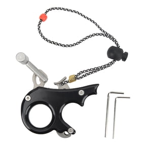 Thalyn Compound Bow Release Trigger Archery Bow Release Aids, Aluminum Alloy Archery Thumb Trigger for Left Right Hands Black