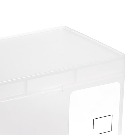 Thalyn Desk Storage Box Card Holder, Plastic Card Storage Box with Lid for Dormitory