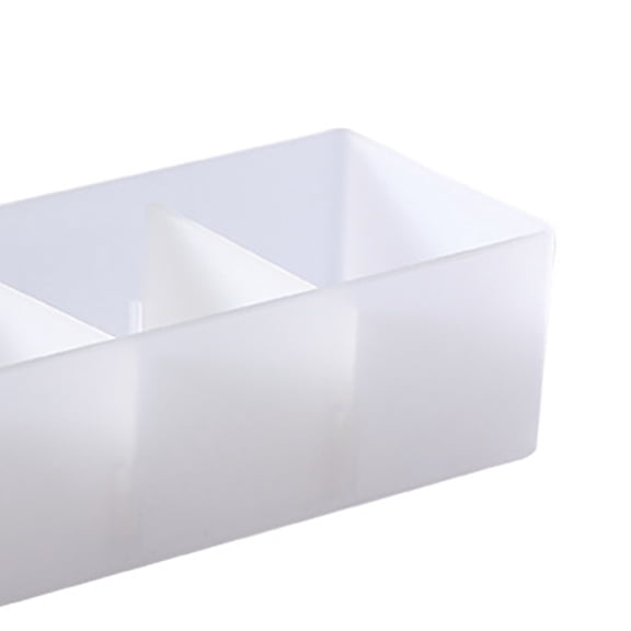 Thalyn Divided Drawer Tray Divided Organizer Bins, 4 Section Drawer Organizer Translucent for Office Small