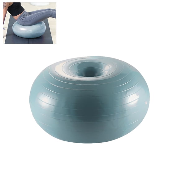 Thalyn Exercise Donut Yoga Exercise Donut Yoga Ball Stability Workout Ball Core Training Ball 50cm with Inflatable Pump for Yoga Pilates Balance Training