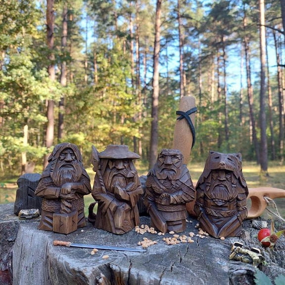 Thalyn Garden Decoration Odin Viking Statue Resin Ornaments Art Craft for Home Outdoor Garden Decoration