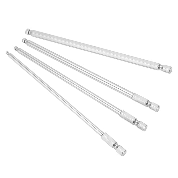 Thalyn Head Hex Shank Bits Ball End Hex Screwdriver Bit, Hex Screwdriver Bit Set 4pcs for Air Screwdriver for Manual Screwdriver for Electric Screwdriver 150mm