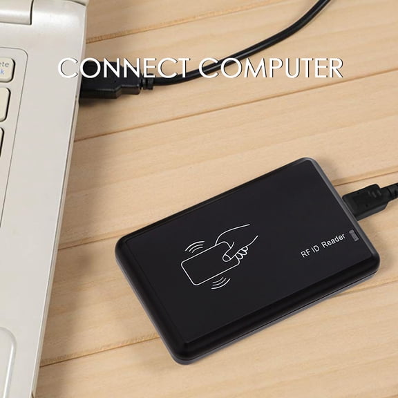 Thalyn ID Card Reader Card Contactless Card Reader 125KHz USB ID Card Reader Configurable EM Proximity Sensor Smart Card Reader for Access Control