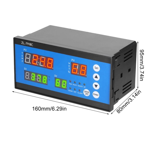 Thalyn Incubation Controller Control Intelligent Eggs Incubator Controller Multifunctional Automatic Incubator Eggs Hatcher Control System Incubation Temperature and Humidity Controlling Device
