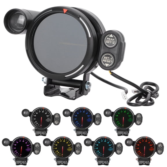 Thalyn LCD Tacho Meter Car Tachometer, RPM Tacho Gauge Electronic for Replacement