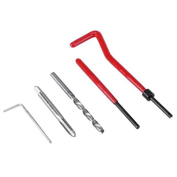 Thalyn M5 M6 M8 M10 15Pcs Metric Thread Repair Insert Kit M5 M6 M8 M10 Helicoil Car Pro Coil Tool x 1.5