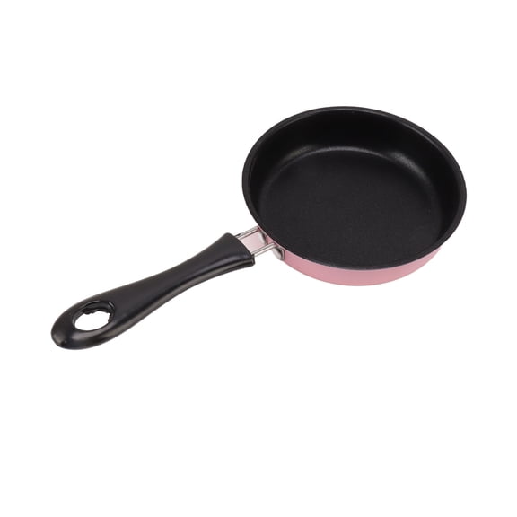 Thalyn Mini Breakfast Pan Mini Stainless Steel Nonstick Frying Pan Prevent Stick Induction Pot Round Small Fry Egg Pan Long Handle 12cm