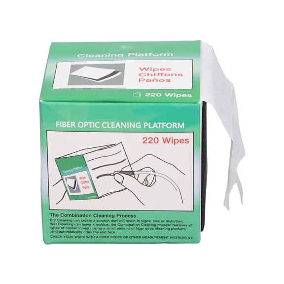 Thalyn Optic Connector Cleaner Fiber Optic Wipe, Clear Break Points Fiber Optic Cleaning Wipe 220 Sheets for Machine Surface
