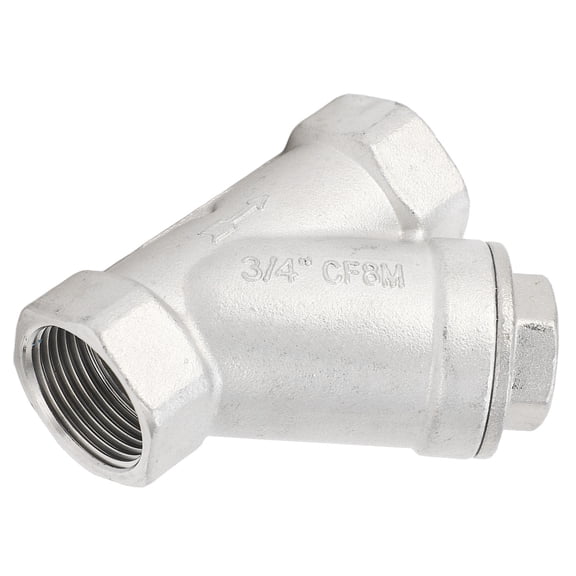 Thalyn Pipeline Filter Y Type Filter, 304 Stainless Steel Y Type Strainer 3/4in DN20 for Water Oil Gas