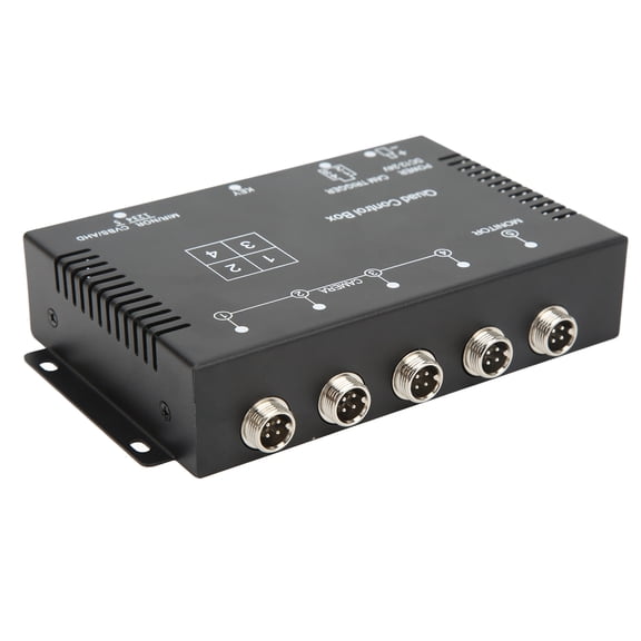 Thalyn Quad System Video Splitter 4 Channel Video Splitter, Parking Camera Video Switch 1080P AHD for Truck for RV