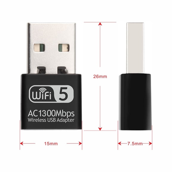 Thalyn RTL8812 2.4G 5G AC1300Mbps Wireless Network Card USB Adapter Dual Band WIFI Receiver RTL8812