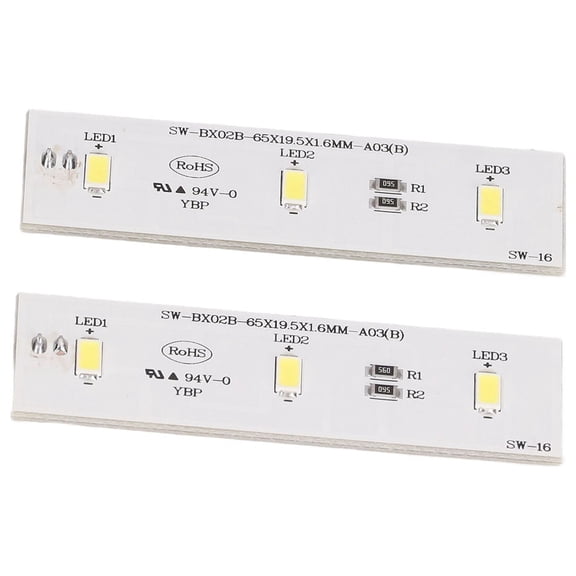 Thalyn Refrigerator LED Light Strip Refrigerator LED Light Strip Bar, Freezer LED Light Strip Bar 2Pcs Replacement for Refrigerator for Repair Part for SW BX02B