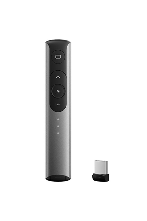 Remote Clicker for Presentations Presenter Wireless Presenter 2.4GHz Plug and Play Presentation Clicker with Red Pointer Built-in Rechargeable Battery 30m Control Range