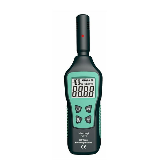 Thalyn Sound-light Alarm Tester EMF Meter Electromagnetic Radiation Detector Household Handheld High Electromagnetic Wave Radiation Tester Radiation Monitor FY876 Black
