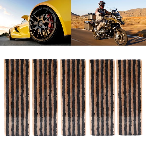 Thalyn Tubeless Tire Repair Plug Tire Plugs, Seal Plugs Strip Natural Rubber for Motorcycle for Autos Black