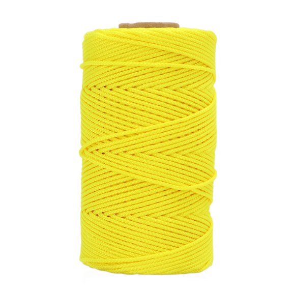 Thalyn Underwater Finger Spool Reel Cord Diving Reel Line Replacement, Nylon Material High Strength Wear Resistant Fluorescent Yellow Finger Spool Reel Line Tightly Woven for Marine Life 83m /