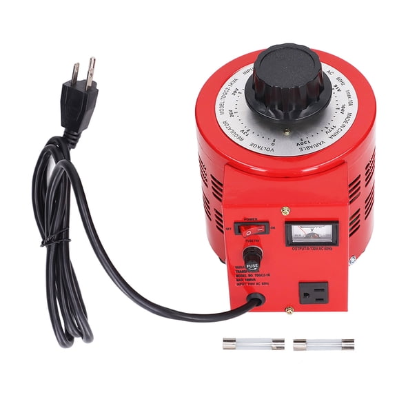 Thalyn Voltage Transformer Variable Transformer, US Plug 110V 1000W Variable Voltage Converter High Efficiency Multiple Protections for Laboratory