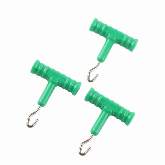 Thalyn knot rig puller 3pcs Knot Rig Puller, Plastic Grip Carbon Steel Fishing Baiting Tool Set, Makes Tying Rigs Less Fiddly, Ideal for Carp Hair Rigs, Easy to Use