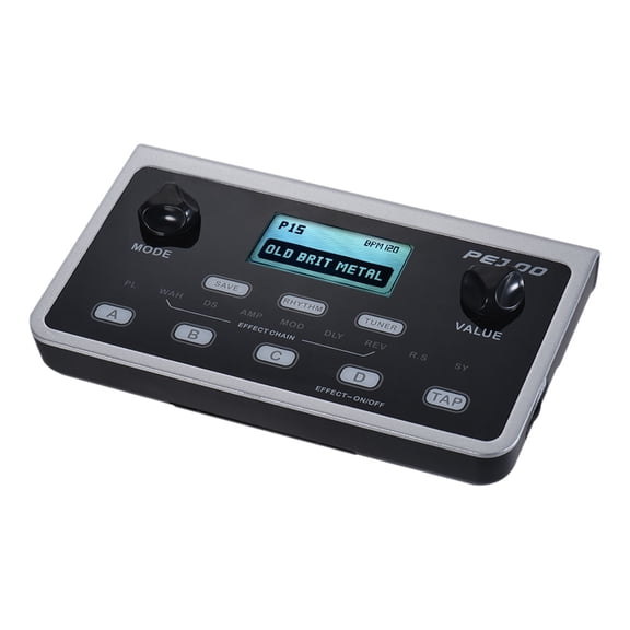 Thalyn unlimited Processors PE100 Portable Multi-effects Processor Guitar Effect Pedal 39 Effects 40 Drum Patterns 10 Metronomes Tap Tempo