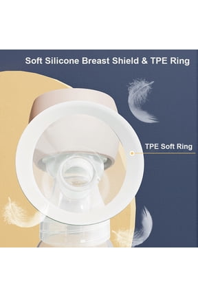 wireless breast Portable Integrated Breast Pump with LED Screen Electric Breast Pump for Breastfeeding 3 Modes 9 Suction Level Low Noise with 22mm Silicone Breast Cover 180ml Milk Bottle