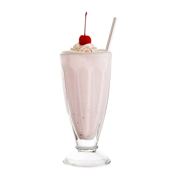 Vikko Footed Ice Cream Cups, 11.5 Ounce Milkshake Glasses, Thick and Durable Dessert Cups For Floats, Shakes, and Sundaes, Set of 12 Ice Cream Cups