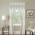 thumbnail image 1 of Window in a Bag White Floral Modern Window Curtain Set with Panel & Valance, 1 of 1