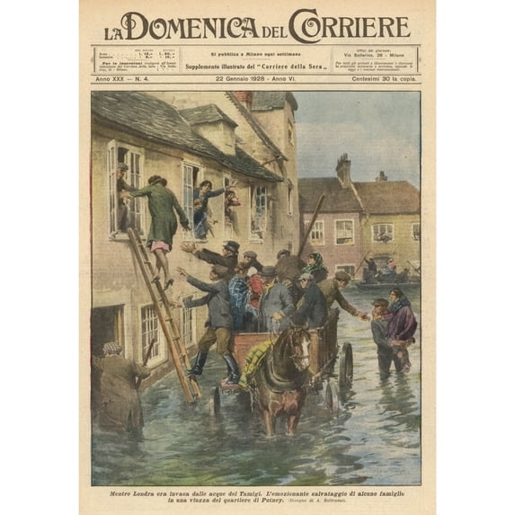 Thames Floods At Putney Poster Print By Mary Evans Picture Library (24 X 36)