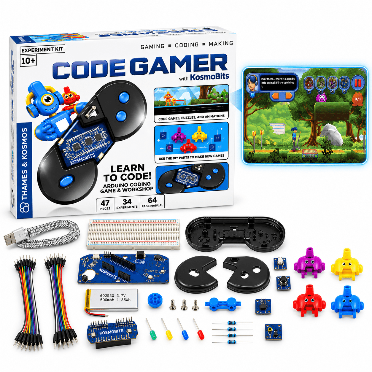Thames & Kosmos Code Gamer Coding Workshop & Game - Arduino Coding ...