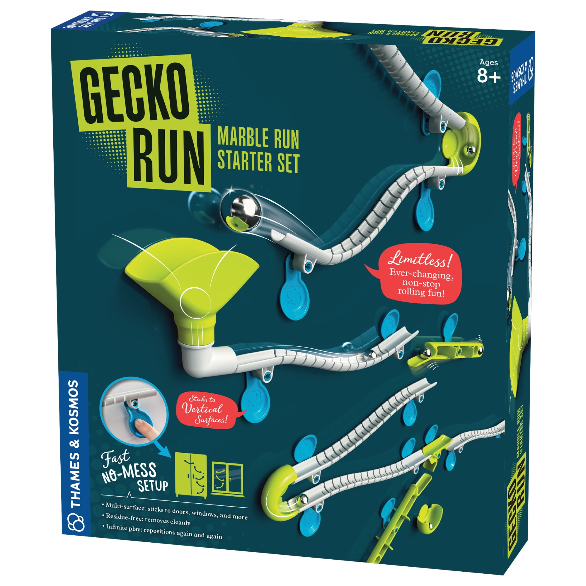 Thames & Kosmos Gecko Run: Marble Starter Kit: Includes Marble Run & Marbles, 1 count, Children Ages 8+
