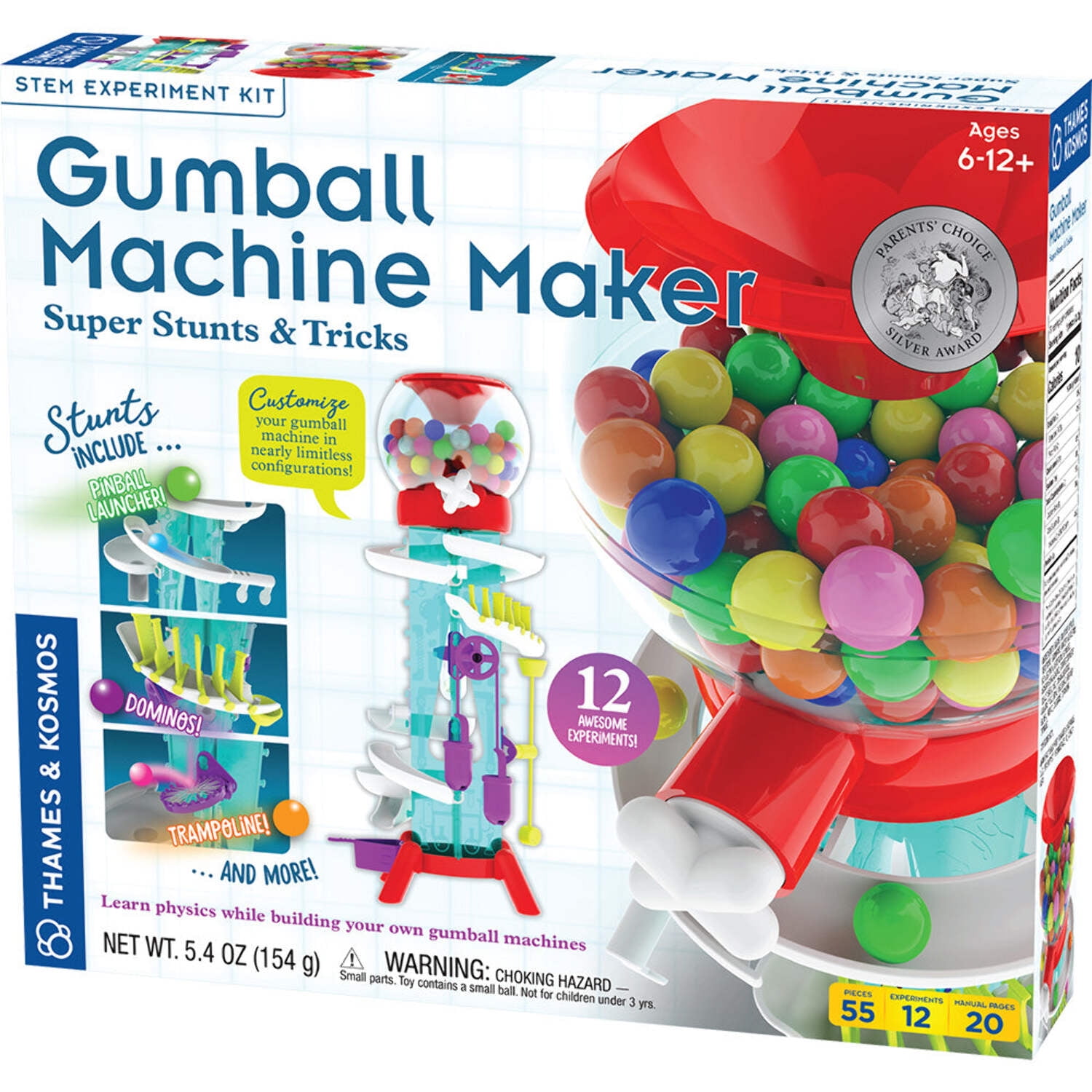 Thames & Kosmos Gumball Machine Maker Super Stunts and Tricks Science Stem Toy, Children 6-12+