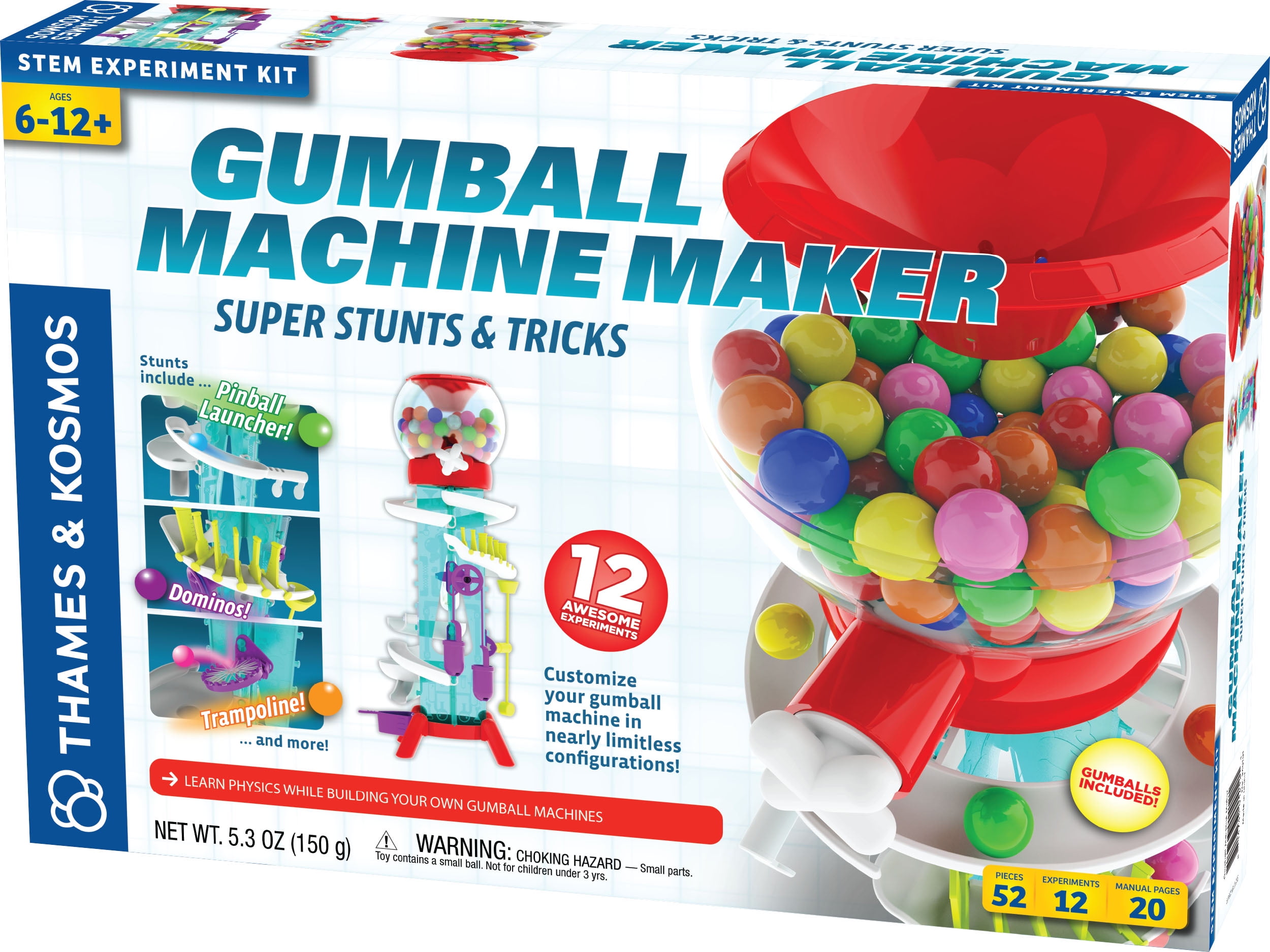Thames & Kosmos Gumball Machine Maker Super Stunts and Tricks Science Stem Toy, Children 6-12+