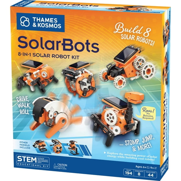 Thames & Kosmos Solar Bots: 8-in-1 Solar Robot Kit, Ages 6+