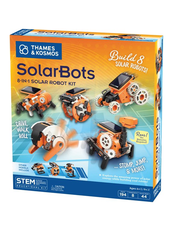 Solar Bots: 8-in-1 Solar Robot Kit, Ages 6+
