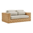 thumbnail image 1 of Modway Thames Outdoor Patio Wicker Outdoor Patio Rattan Loveseat in Natural Light Gray, 1 of 9