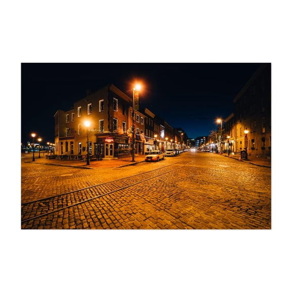 Thames Street Cobblestone - Baltimore Maryland Photography Unframed Wall Art Print 12 x 18 inches