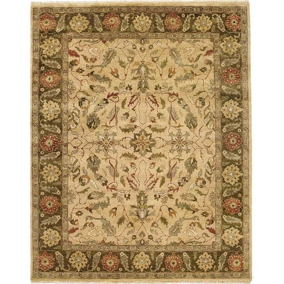 Thana Oushak Light Gold & Mocha Area Rug - 2.6 x 22 ft.