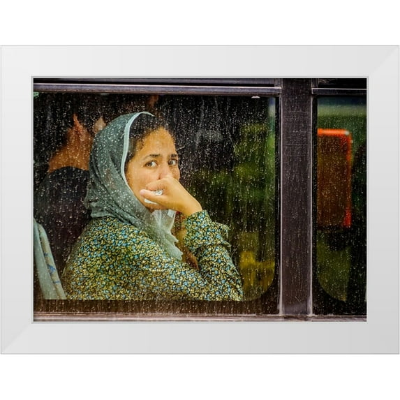 Thanasaki 32x24 White Modern Wood Framed Museum Art Print Titled - Rainy Day