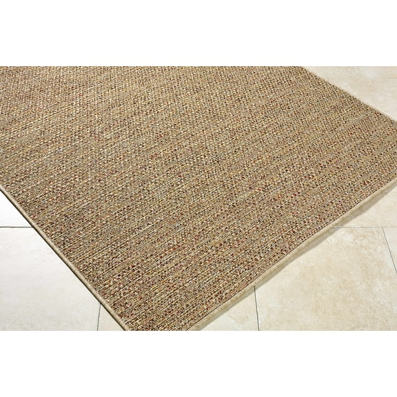 Thanh Traditional, Transitional Area Rug - Outdoor Safe - Beige, Terracotta, Mustard - 5' x 7'