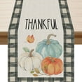 thumbnail image 1 of Thank Ful Pumpkin Fall Table Runner Autumn Thanksgiving Table Decoration 13x120 Inches Long Burlap for Home Kitchen Dining Dinner Indoor Outdoor Party Farmhouse Decor, 1 of 1