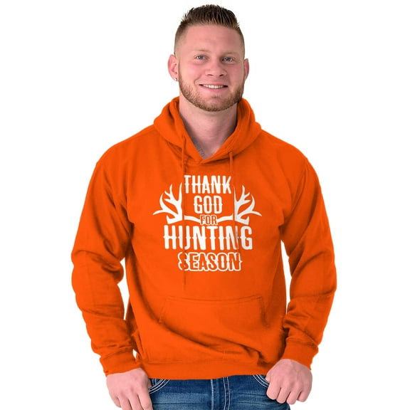 Thank God For Hunting Season Antlers Hoodie Sweatshirt Women Men Brisco Brands S