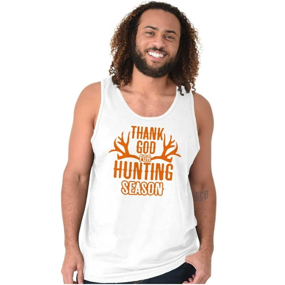 Thank God For Hunting Season Antlers Tank Top T Shirts Men Women Brisco Brands L