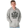 thumbnail image 1 of Thank God For Hunting Season Antlers Unisex Fleece Graphic Zip Up Hoodie Brisco Brands 4X, 1 of 5