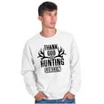 thumbnail image 1 of Thank God For Hunting Season Antlers Unisex Plus Fleece Graphic Sweatshirt Brisco Brands 3X, 1 of 5