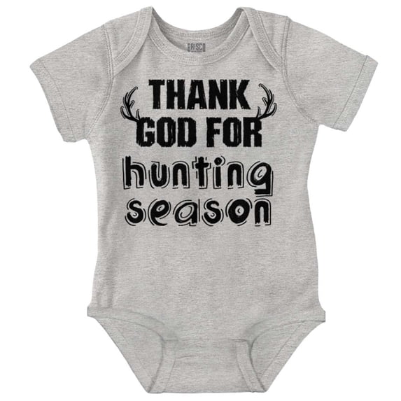 Thank God For Hunting Season Sport Romper Boys or Girls Infant Baby Brisco Brands 24M
