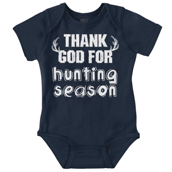Thank God For Hunting Season Sport Romper Boys or Girls Infant Baby Brisco Brands 24M