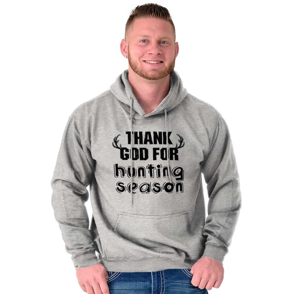 Thank God For Hunting Season Sport Unisex Plus Fleece Graphic Hoodie Brisco Brands 3X