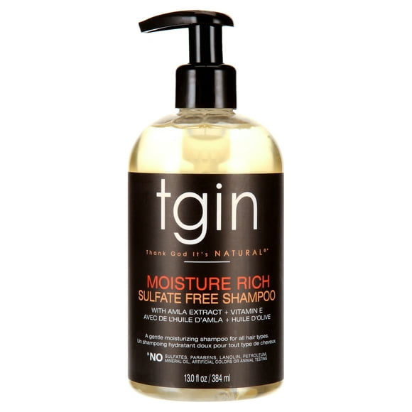 Thank God It's Natural (tgin) Moisture Rich Sulfate Free Shampoo 13 oz., Dry Hair, Moisturizing
